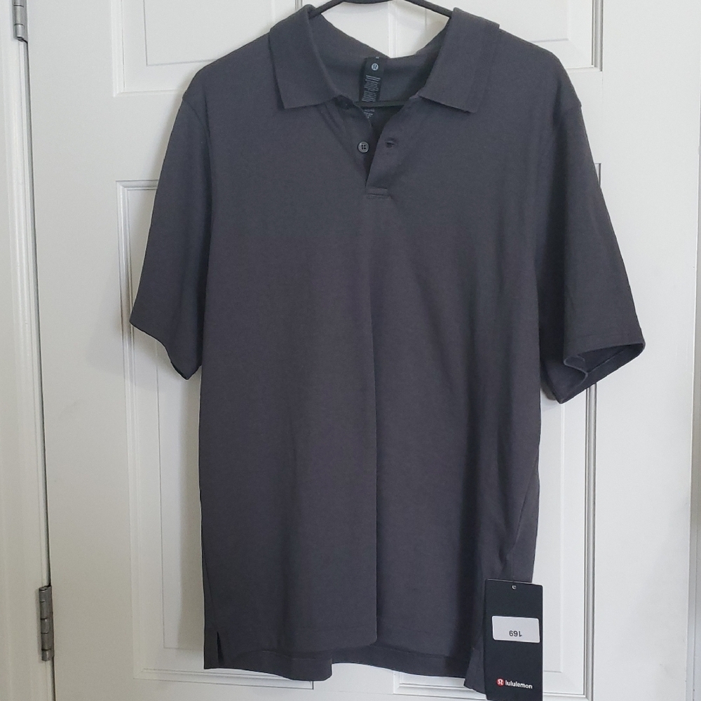 NWT Lululemon Organic Cotton Short Sleeve Polo Mens SZ Xs Or M Grey